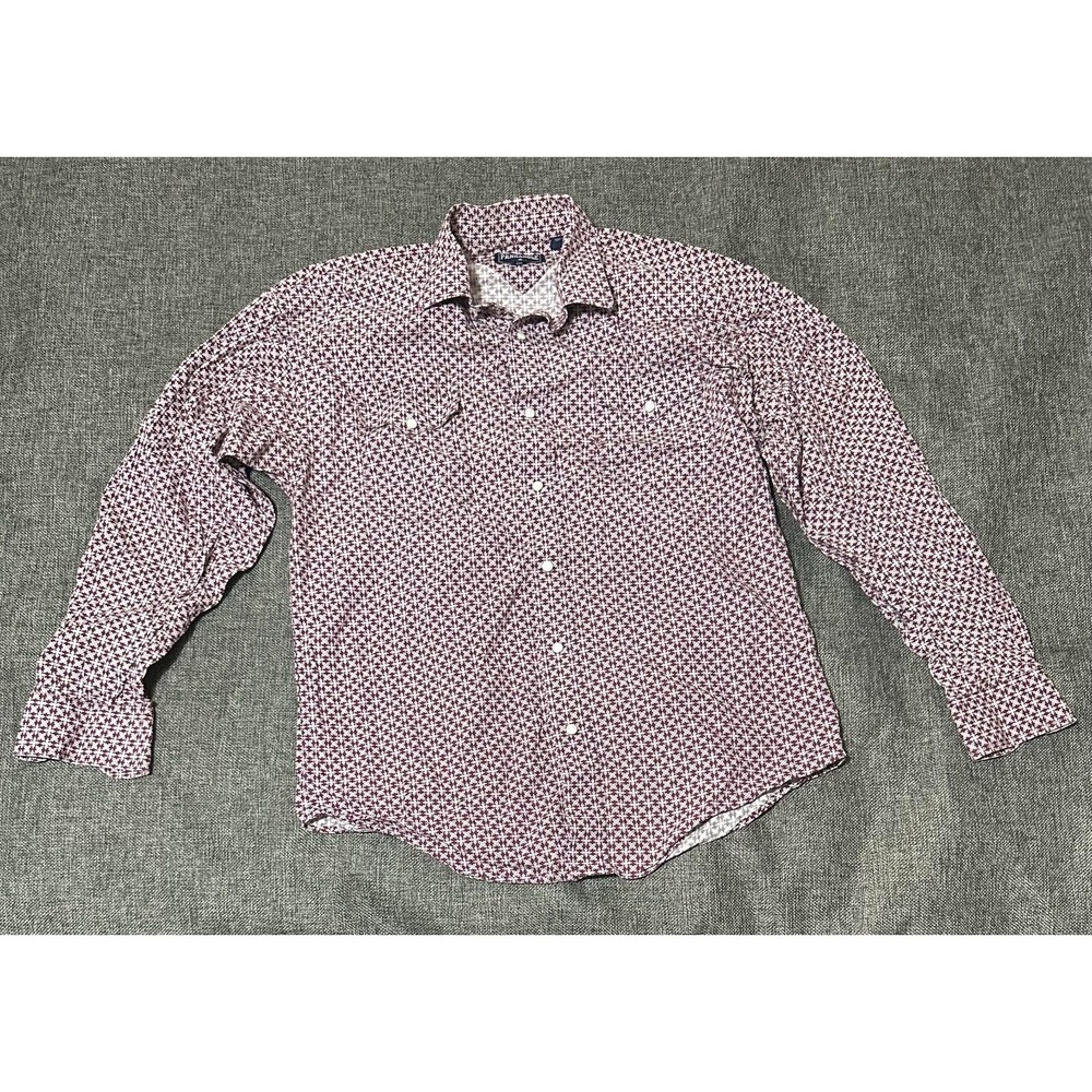 Panhandle Men's Size M Long Sleeve Pearl Snap Shirt‎
